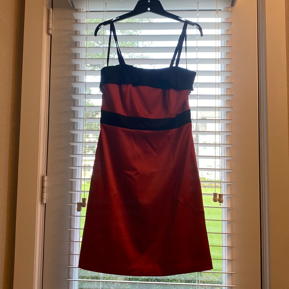 Red cocktail dress, size 6, BCBG